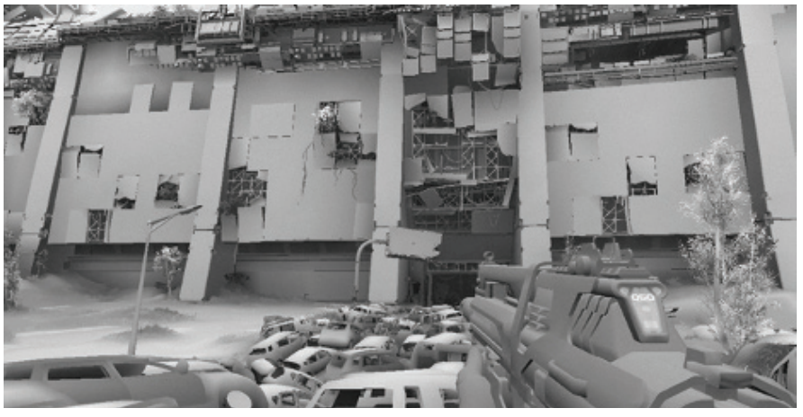 图11.11：《命运》在间接光照计算中使用基于预计算的环境光遮蔽。该方案同时运行在了两种不同的硬件世代，兼顾了高质量和高性能。