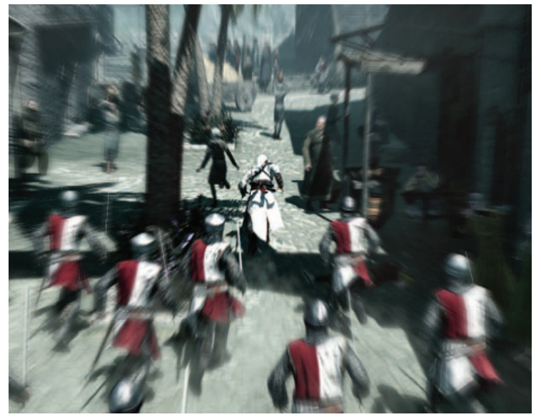 图12.18：放射状的径向模糊可以增强运动感。