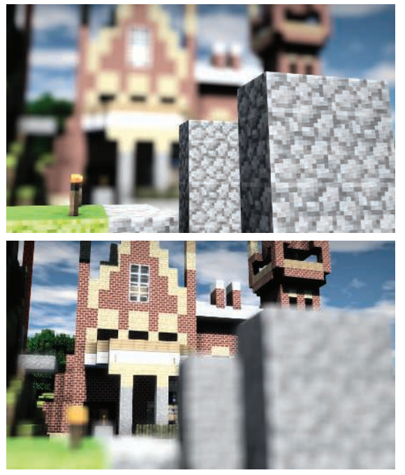 图12.10：景深效果取决于相机的焦距。 [209, 1178]