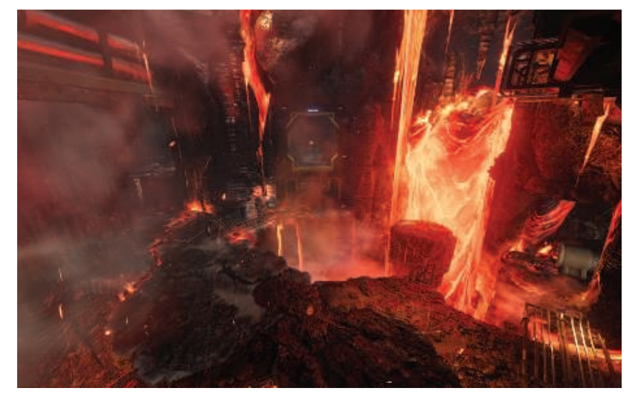 图19.40:在《毁灭战士(2016)》中,使用 流式 纹理来访问一个巨大图像数据库中的高分辨率纹理映射。