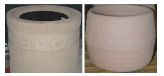 图9.30：由于微尺度表面的粗糙度，这两个物体表现出了非Lambertian的、逆反射的材质外观。